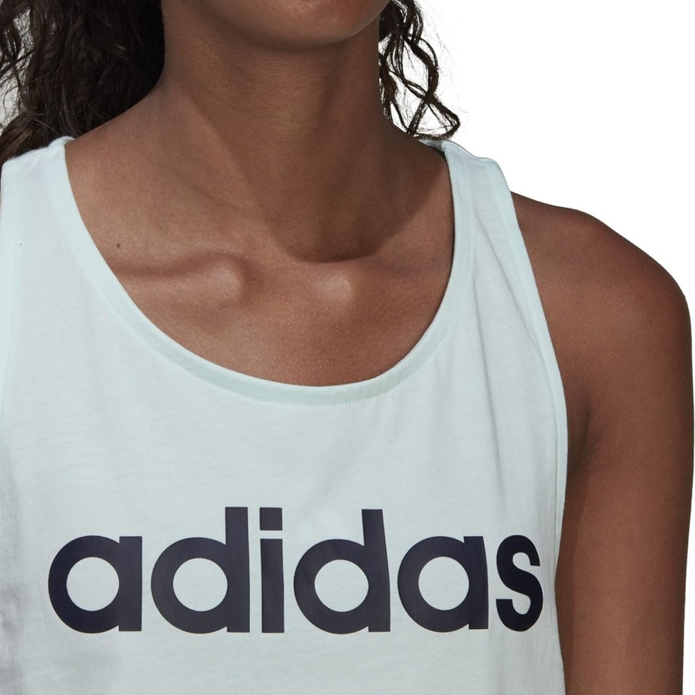 Light Blue Adidas Muscle Tank | Women’s Workout Tops